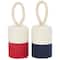 Cream Cotton Buoy Coiled Colorblock Sculpture Set